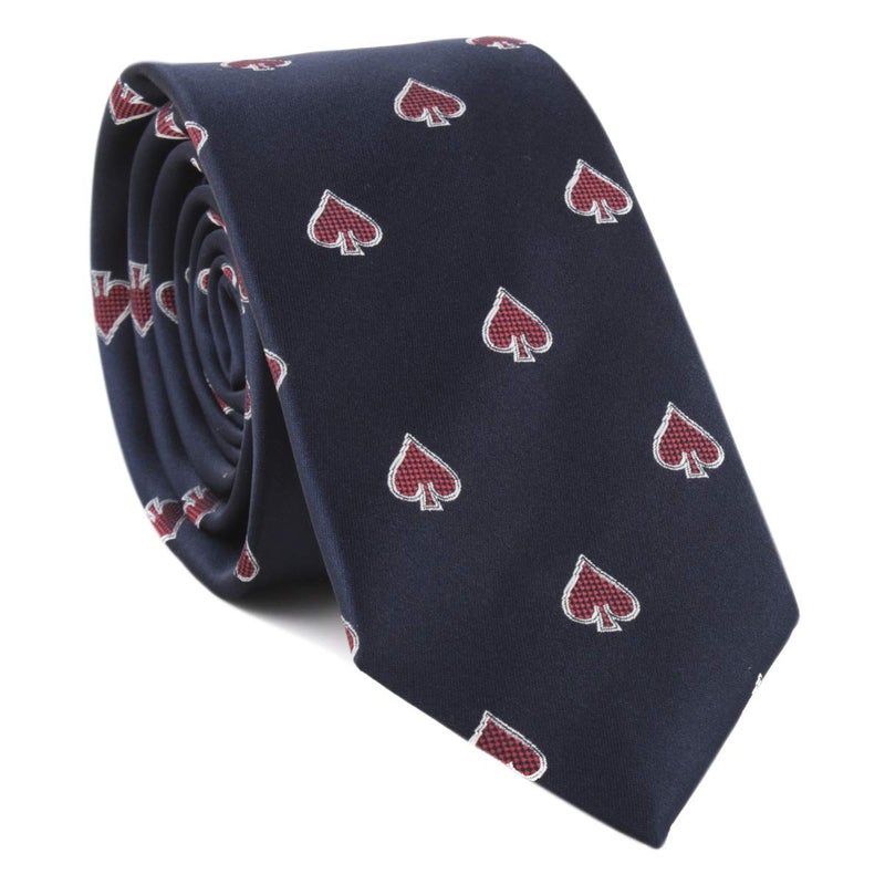 Secdtie Polyester Men's Navy Blue Necktie Casual Novelty Skinny Neck Tie For College Uniform Casual Modern Designer for Boys - Image 1